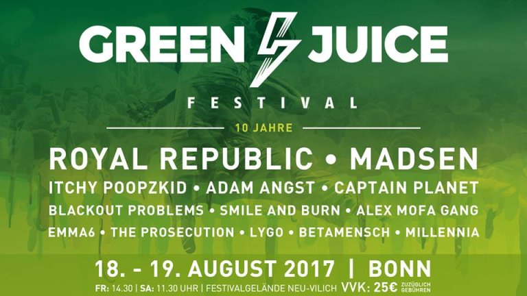 Green Juice Festival - Line-up der Hauptbühne komplett