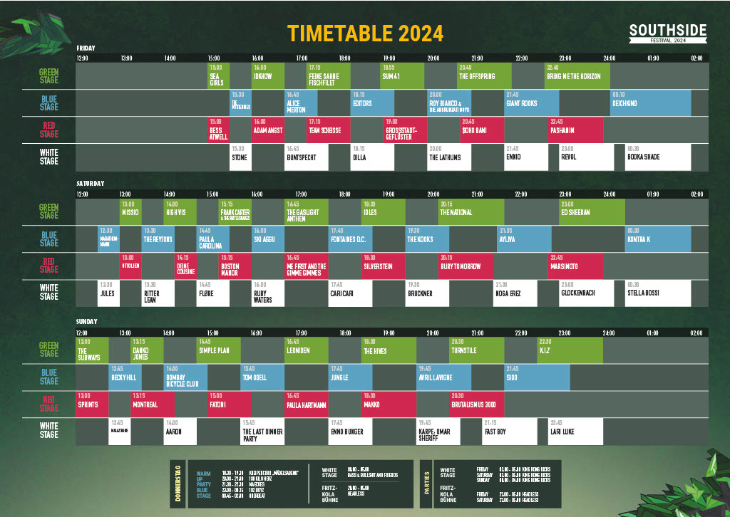 Timetable Southside